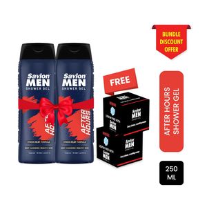 Savlon Men Shower Gel with Loofah 250ml 2pcs Combo